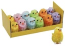 Chenille kuikens Pastel 4 kleuren set 12 stuks