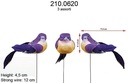Vogeltje de luxe Paars doos 12 stuks