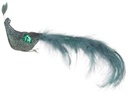 Pauw met veren staart handmade Grijs medium 32x5x6 cm