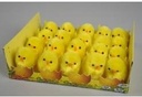 Chenille kuikentjes Geel 3,5 cm 21 stuks