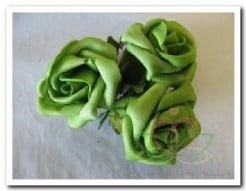 Foamroos Groen 5,5 cm 3 stuks