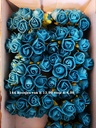 Mini Foam Roos Blauw Azuro 2 cm Doos 144 stuks