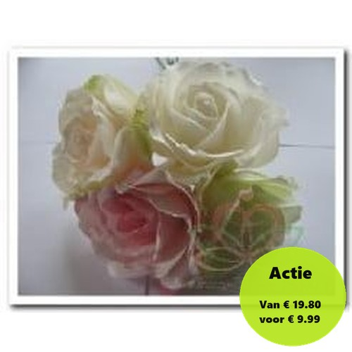 Foamroos Sophie Groen 14 cm Doos 12 stuks