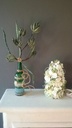 Magnolia Groen Foam Zijdenbloem x8 70 cm