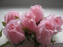 Zijden Roosjes Pink Roze 5-6 cm 10 stuks