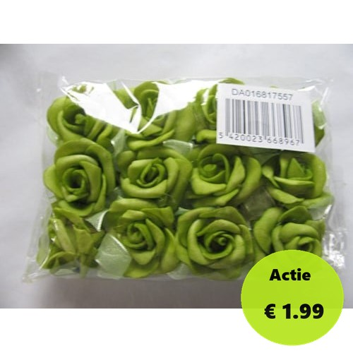 Mini Foam Roos Lemon Zelfklevend 2 cm Pak