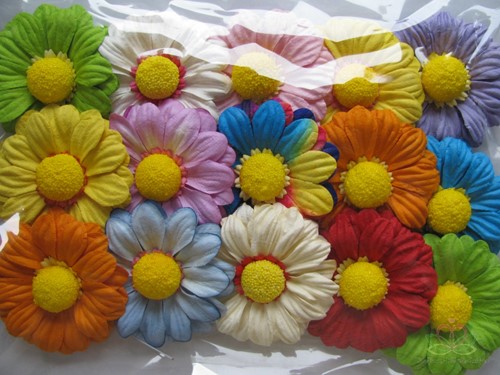 Mulberry Gerbera Summer mixed ca. 65 mm pak 15 stuks