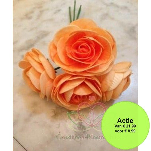Ranonkels foam Oranje 6 cm doos 30 stuks