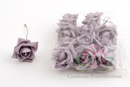 Foamroos Purple 6 cm Zak 12 stuks