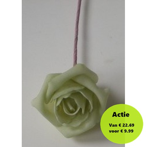 Foamroos Emilia Cool Groen Mint Groen 6 cm doos 42 stuks 