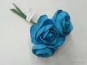 Camelia Ranonkel Blauw Neon Foambloem doos 30 stuks