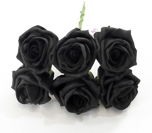 Foamroos Princess Emilia Zwarte Roos Bundel 6 stuks