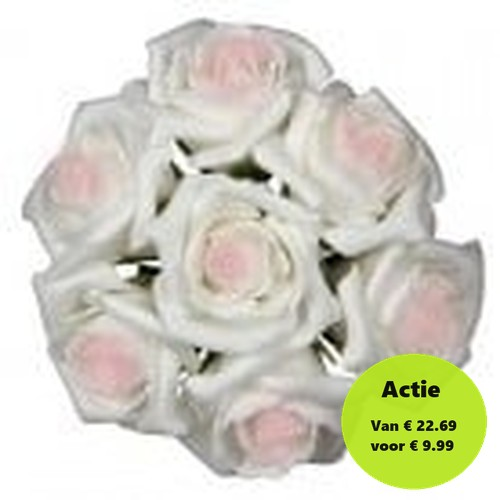 Foamroos Emilia Cremeroze 6 cm doos 42 stuks