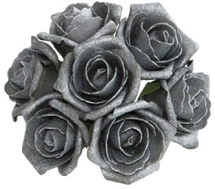 Foamroos Emilia Antique Antracite Dark Grey doos 42 stuks