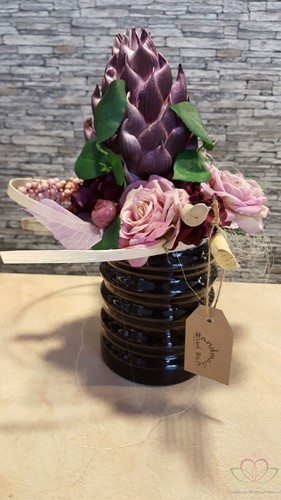 Artisjok Purple Foambloem 15 cm per stuk