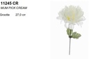 Dahlia Mum Pick Creme Zijdenbloem per stuk