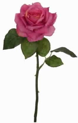 Zijden Roos Beauty Roze knop per stuk