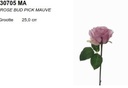 Zijden Roos Bud knop Half Open Mauve per stuk