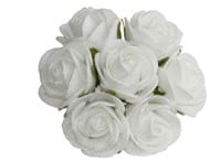 Mini Foam Roos Emilia Wit Antique 3 cm Doos 84 stuks