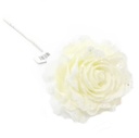 Foamroos Large Single Ivoor Wit glitter 13 cm per stuk