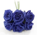Foamroos Princess Kleurvast Royal Blue Koningsblauw 6 cm Bundel 6 stuks