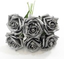 Foamroos Princess Kleurvast Pearl Zilver 6 cm Bundel 6 stuks
