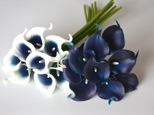 Calla Real Touch Wit Navy Blue 7 cm 37 cm lang per stuk