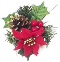 Kerstbijsteker Kerstroos Dennenappel en Besjes doos 96 stuks