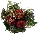 Kerstbijsteker Rood Goud Appel Cadeautje en Besjes doos