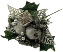 Kerstbijsteker Zilver Appel Cadeautje en Besjes per stuk
