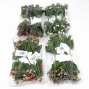 Hypericum Besjes Zijdenbloem op draad Frosted Oranje Groen pak 6 stuks