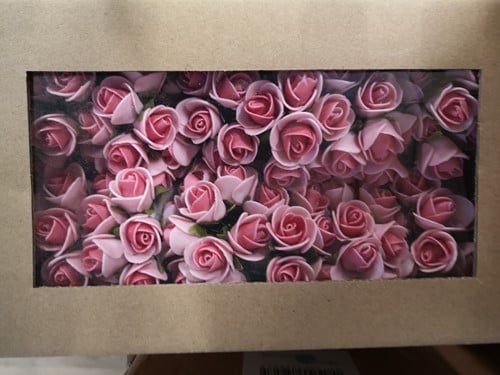 Mini Foam Roos Pink Roze 2 cm Doosje 144 stuks