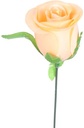 Zijden Roos Peach op draad doos 48 stuks
