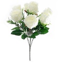 Roos Crinkled Rosebud Bush White met Grass boeket
