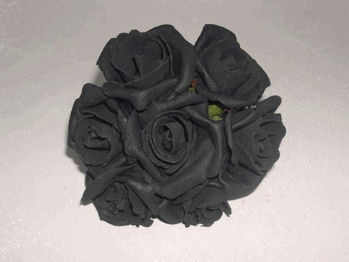 Foamroos Emilia Cool Black 6 cm doos 42 stuks 