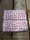 Mini Foam Roos met Tule Wit Rood Hart 2 cm Bulk Pak 144 stuks