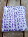 Mini Foam Roos met Tule Wit Paars Hart 2 cm Bulk Pak 144 stuks