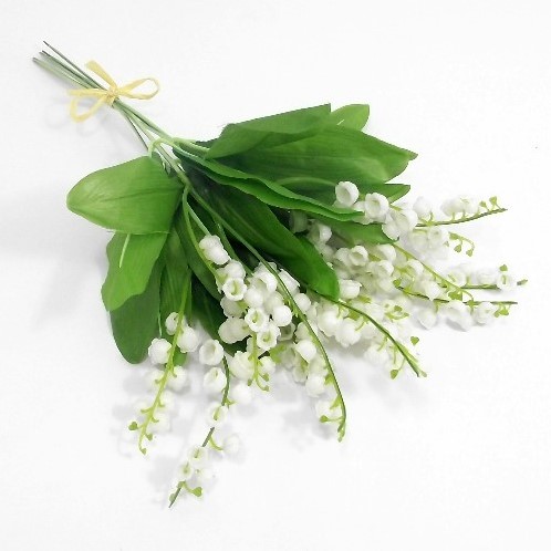 Lelietje van Dalen White Zijdenbloem Bundel 32 cm
