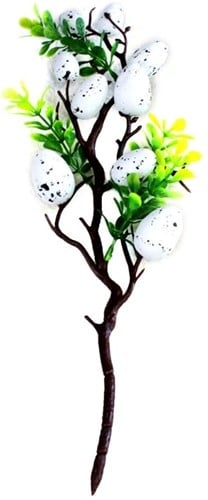 Paastak Kunsttak met witte eieren ca. 35 cm