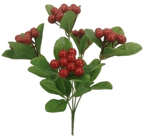 Bessentak Rood Kunstbloem 32 cm per stuk