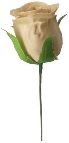 Zijden Roos Caramel Peach op draad doos 40 stuks