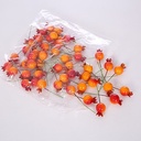 Besjes op draad Oranjerood Kunstbloem 18 mm Zak 48 stuks