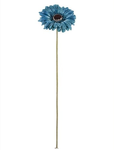 Gerbera 53 cm Teal Zijden bloemen / st 