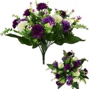 Zijden Boeket Spiky Mum Large Mixed Bush Ivory Lilac Purple 41 cm