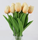Tulpen Champagne Real Touch Foam 33 cm Bundel ca. 10 stuks