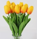 Tulpen Geel Oranje Real Touch Foam 33 cm Bundel ca. 10 stuks