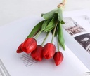 Tulpen Real Touch Luxe Siliconen Latex Rood 33 cm Bundel ca. 5 stuks