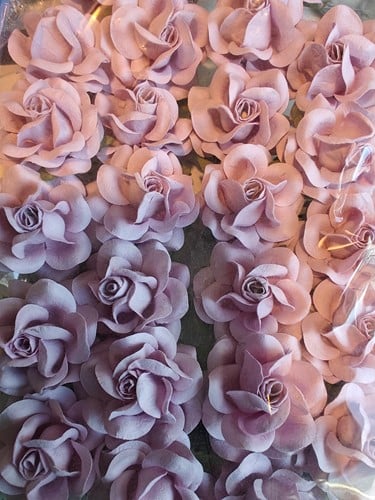 Mulberry Roos Lila 5 cm pak 25 stuks