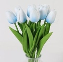 Tulpen Lichtblauw Real Touch Foam 33 cm Bundel ca. 10 stuks