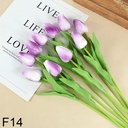 Tulpen Fuchsia Wit Purple Real Touch Foam 33 cm Bundel ca. 10 stuks